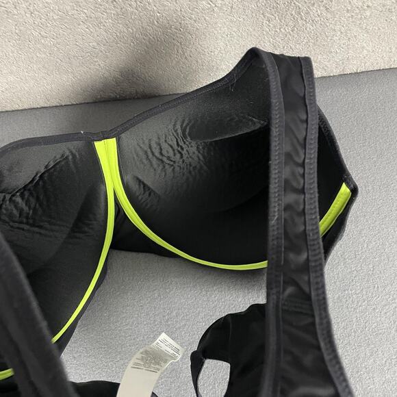 Nike Dri Fit Sports Bra Womens 34DD Black Padded Racerback High Support - Picture 5 of 16